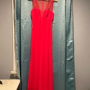 BCBG Vibrant Red Backless Dress